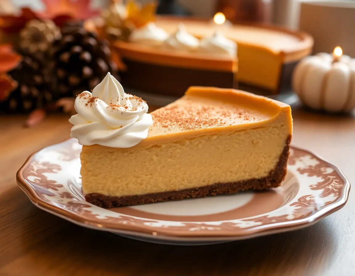 Winter Desserts Recipes: Your Ultimate Guide to Cozy Treats! - 9. Pumpkin Pie Cheesecake