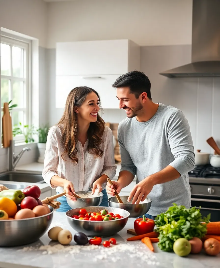 20 Unforgettable Valentine's Day Photo Shoot Ideas That Couples Will Adore (You’ll Love #12!) - 10. At Home Cooking Together