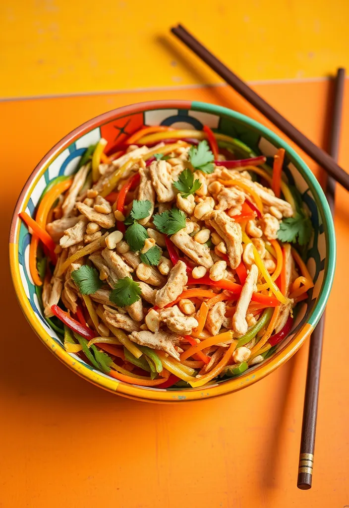 21 Quick and Healthy Meals You Can Make in Under 30 Minutes (Yum!) - 14. Thai Peanut Chicken Salad