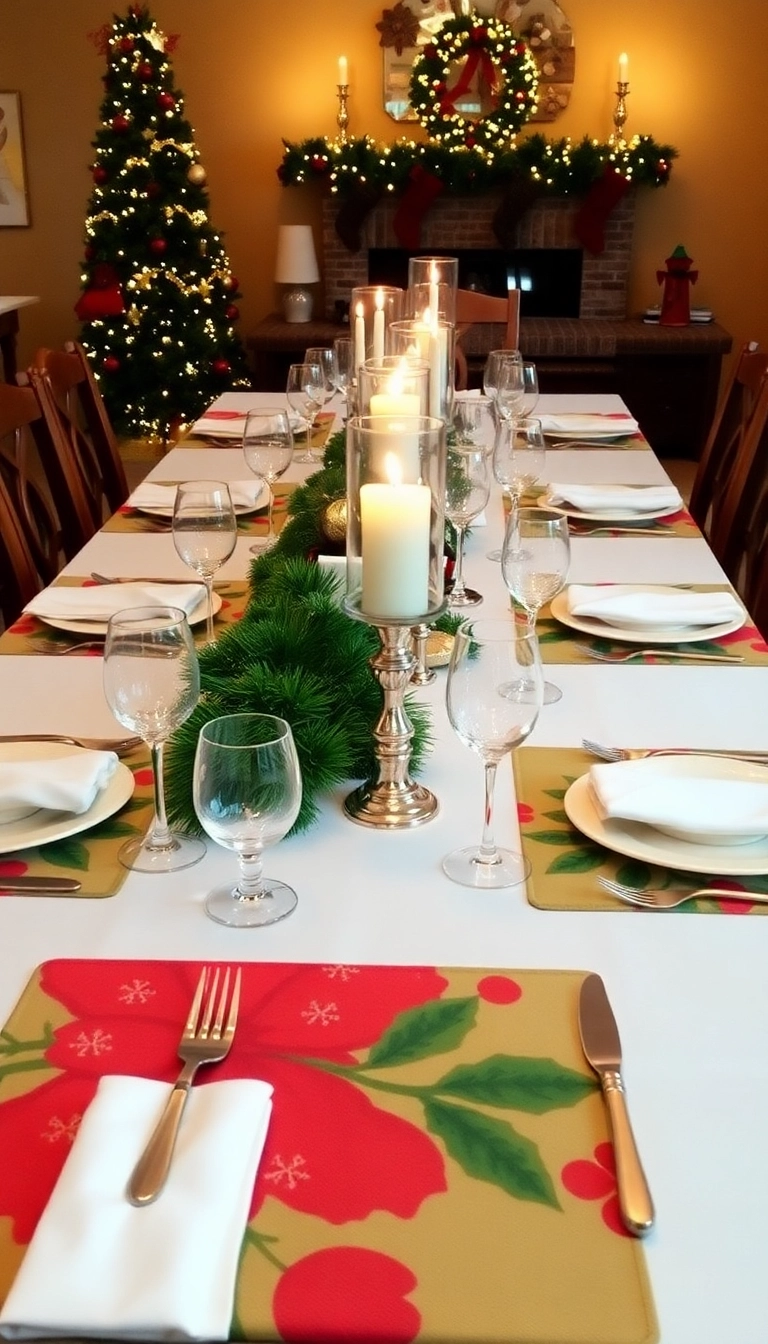 21 Creative DIY Christmas Place Setting Ideas That Will Wow Your Guests! - 20. Holiday-Themed Place Mats