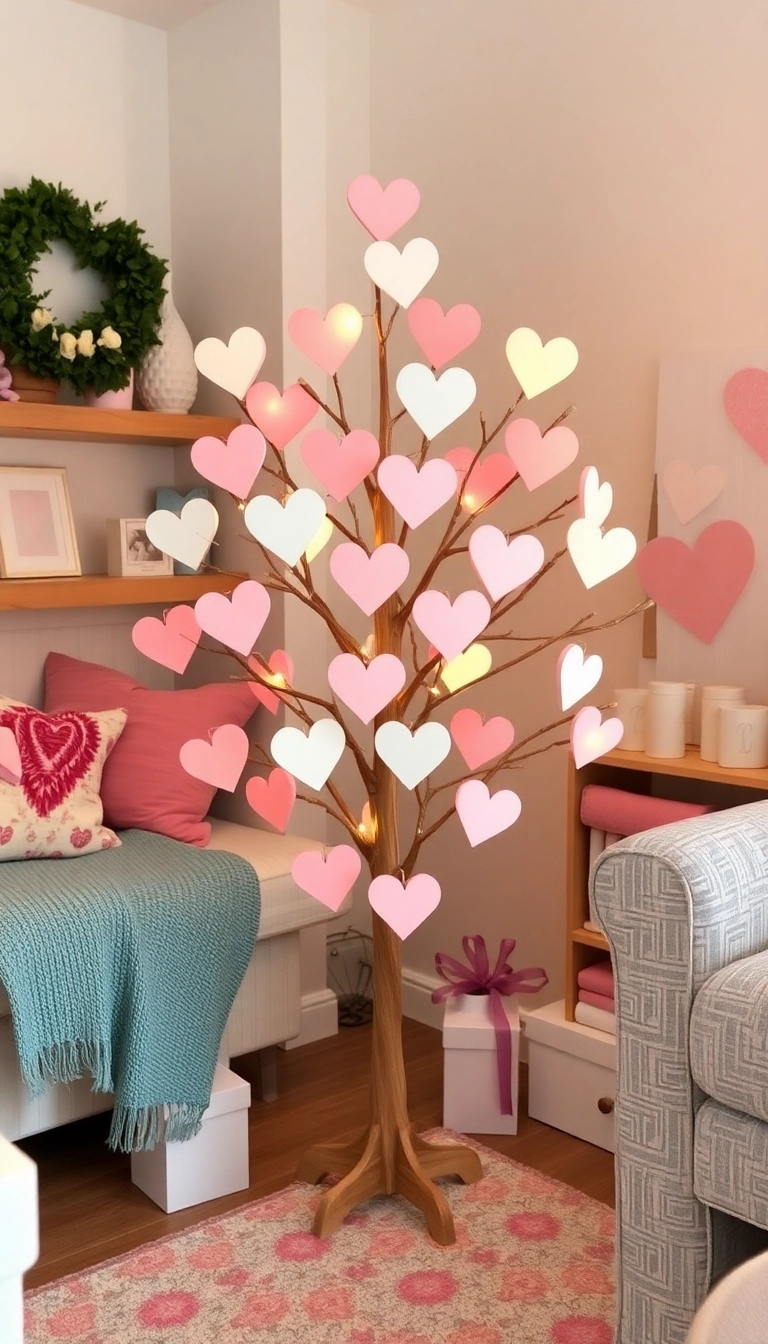 21 Wood Christmas Trees DIY That Will Light Up Your Holiday Spirit! - 18. Wooden Heart Tree