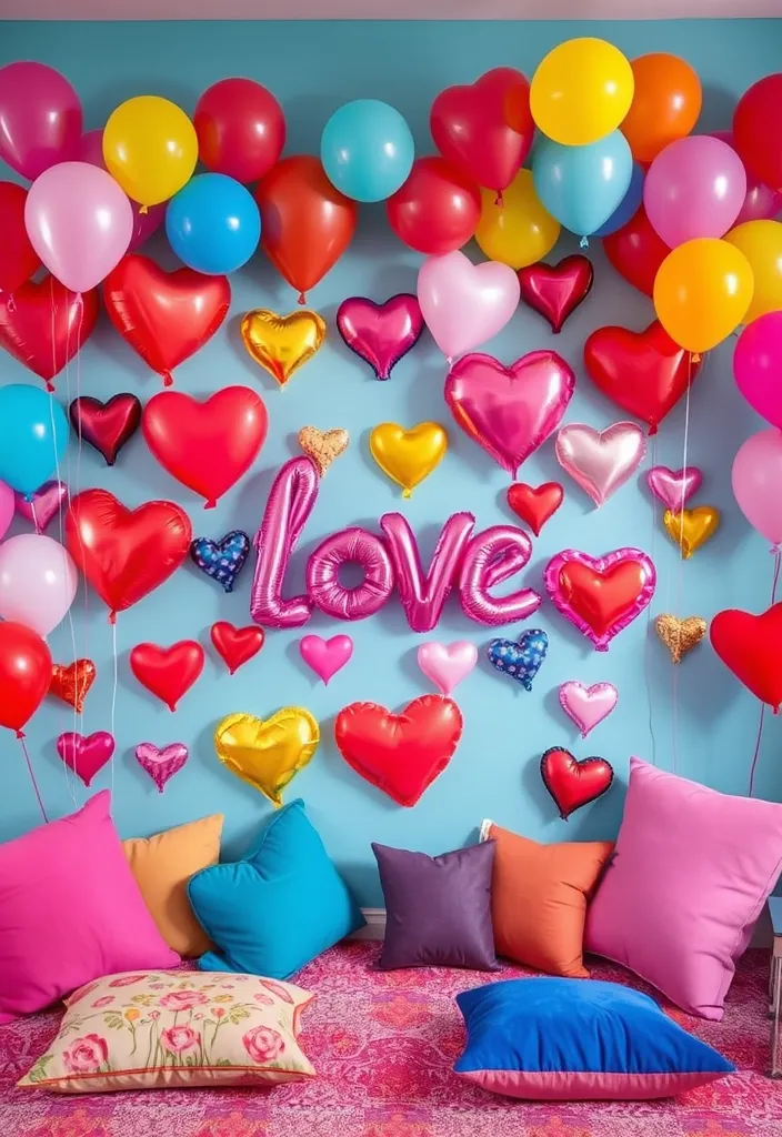 19 DIY Valentine's Day Wallpapers That Are So Easy to Create (You'll Want to Try #1!) - 10. Balloon Heart Wallpaper