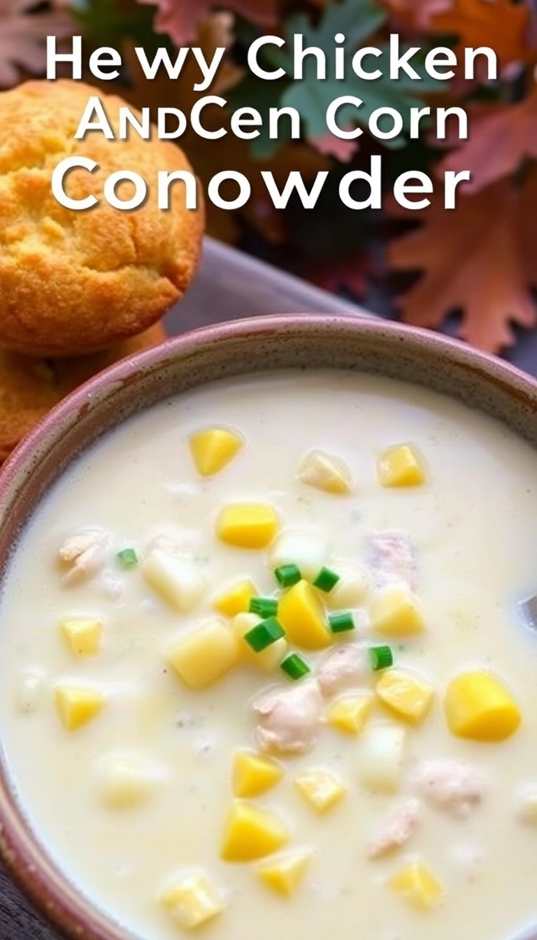 19 Creamy Chicken Soup Ideas That'll Make You Feel Cozy Inside! - 8. Creamy Chicken and Corn Chowder