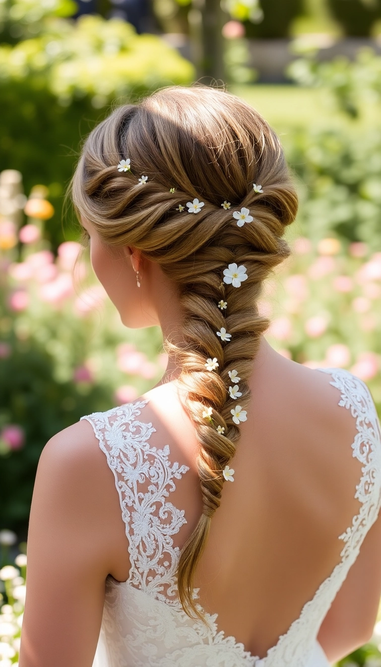 25 Romantic Wedding Hairstyles That Will Make Your Heart Melt (Especially #12!) - 12. Romantic Side Braid