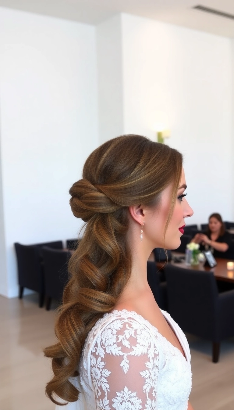 25 Romantic Wedding Hairstyles That Will Make Your Heart Melt (Especially #12!) - 10. Sleek Low Ponytail