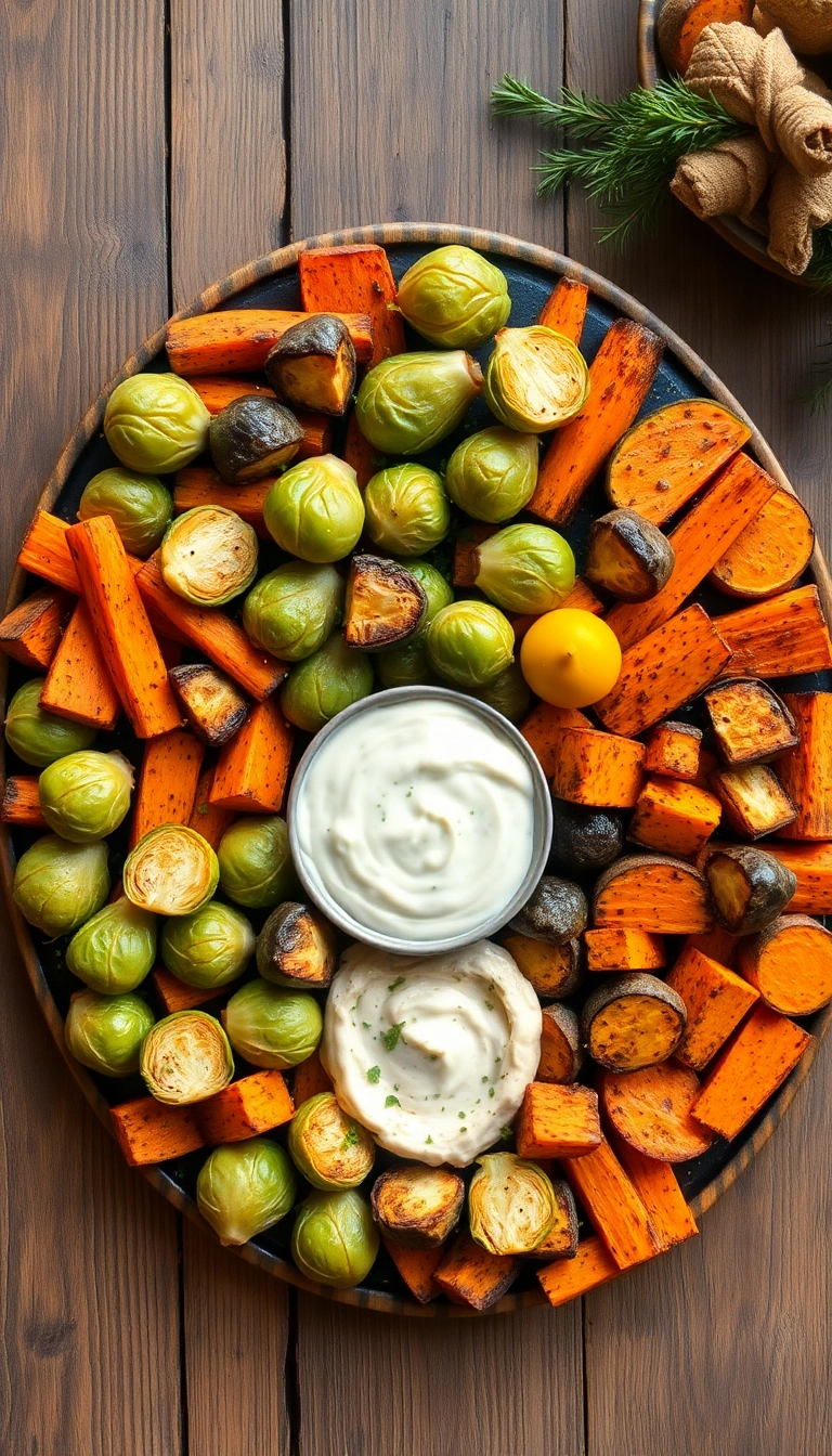 21 Christmas Party Food Ideas That Will Steal the Show (You Won't Believe #10!) - 13. Roasted Vegetable Platter