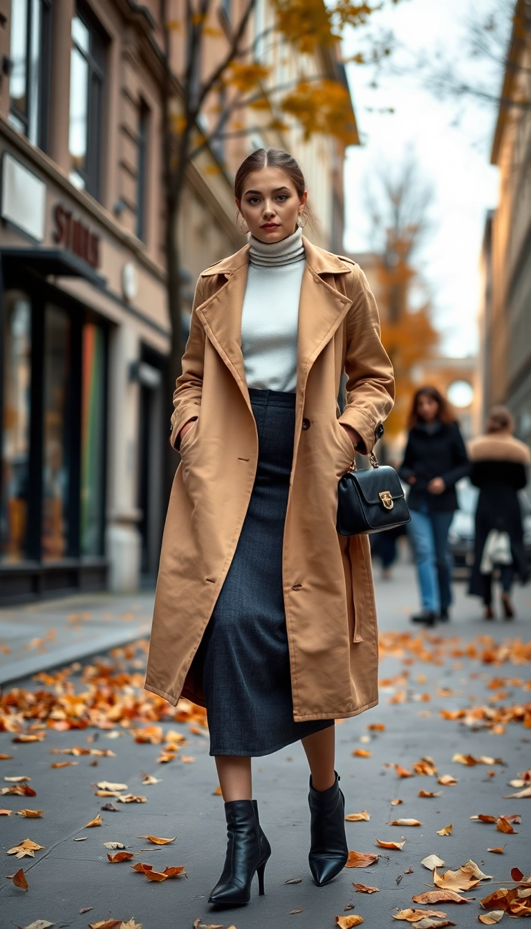 20 Thanksgiving Outfits That'll Make You the Star of the Dinner Table (You Won't Believe #11!) - 6. Layered Look with a Trench Coat