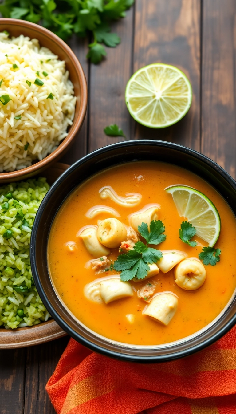 22 Chicken Tortellini Soup Ideas for a Cozy Night In (You Won't Want to Miss #10!) - 25. Chicken Tortellini Soup with Cilantro Lime Rice