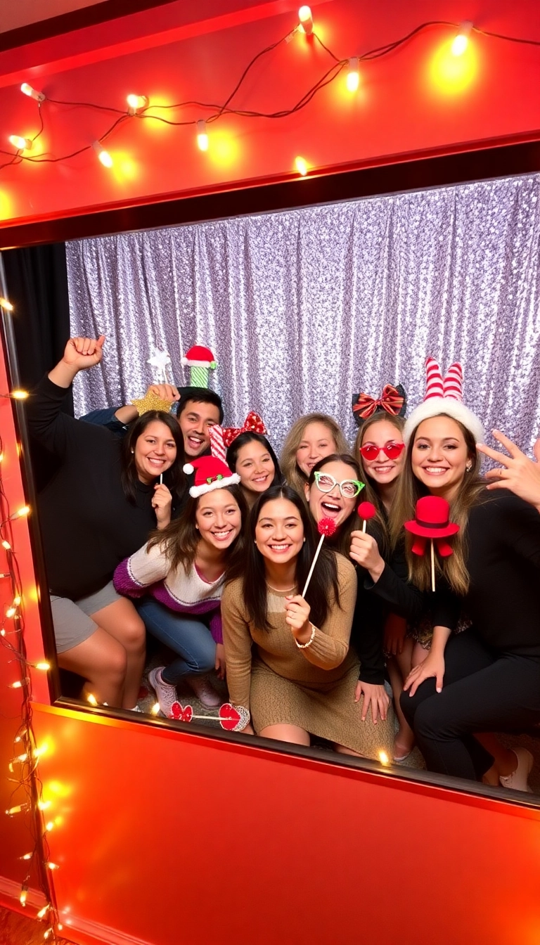 21 Friendsmas Party Ideas That Will Make You the Ultimate Holiday Host (You Won't Believe #14!) - 1. DIY Friendsmas Photo Booth