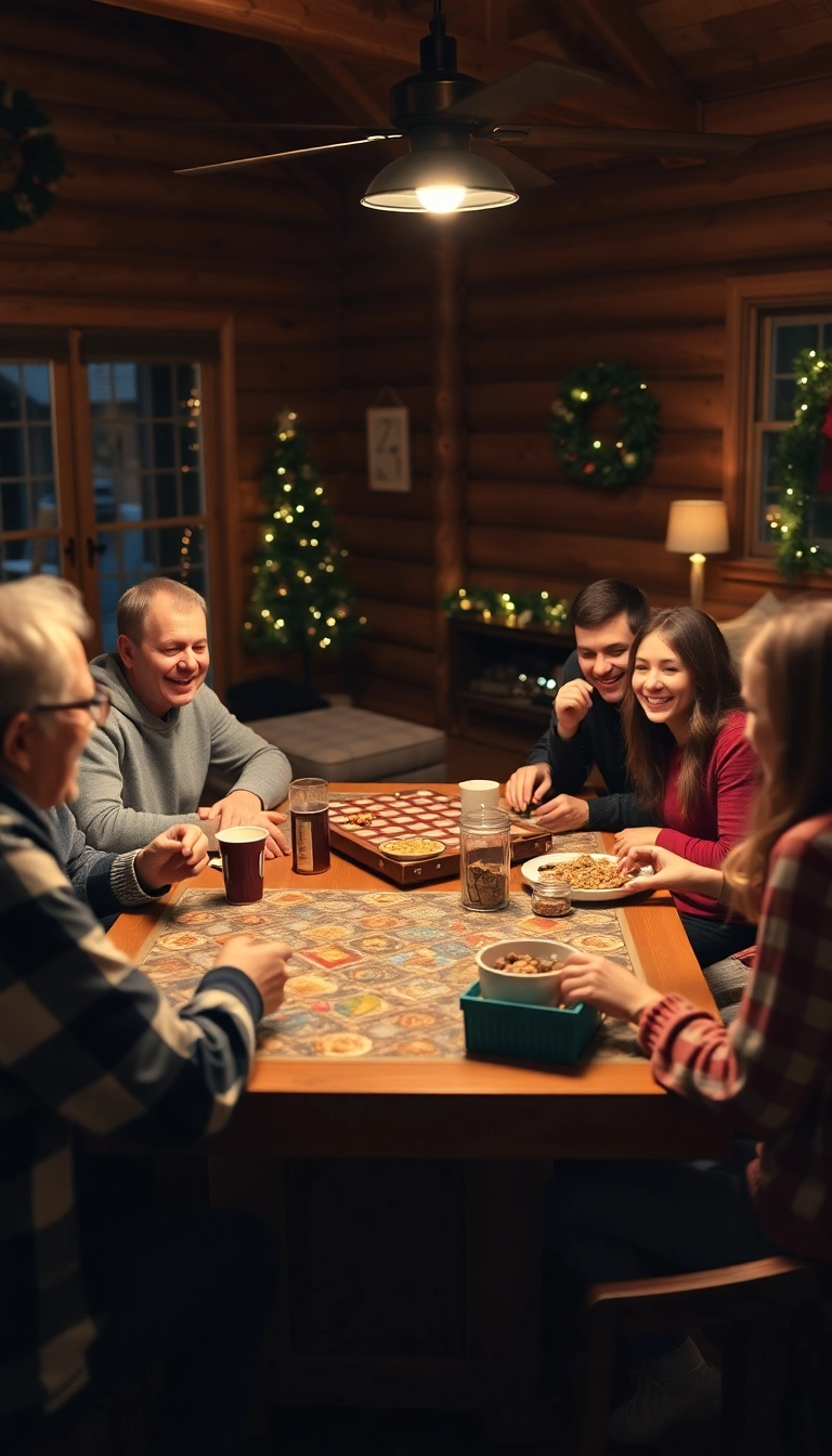 10 Unforgettable Christmas Experiences in Cozy Cabins in the Woods (Perfect for Family Trips!) - 10. Holiday Game Night