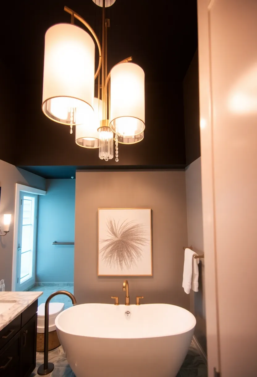 Fightssssssssssssssssss Bathroom: Transform Your Space with These 10 Ideas! - 5. Statement Lighting Fixtures