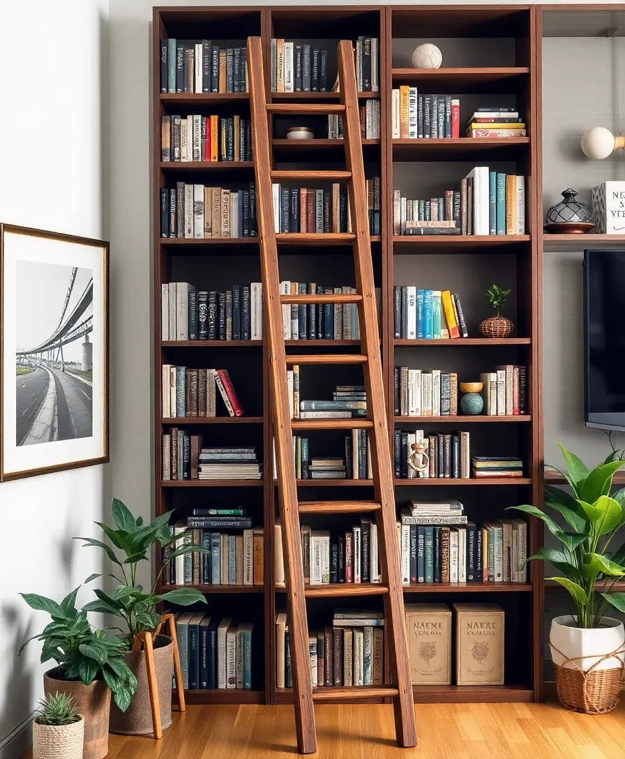 14 Classic Library Furniture Pieces That Add a Timeless Touch to Any Modern Home (#11 Will Surprise You!) - 3. The Timeless Bookshelf Ladder