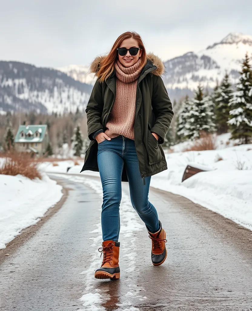 10 Stylish Ways to Rock Winter Footwear That Will Turn Heads! - 9. Fashionable Duck Boots with Casual Chic