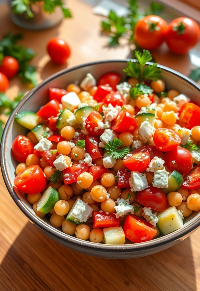 12 Healthy Dinner Ideas That Taste Indulgent (Get Ready for #5!) - 4. Mediterranean Chickpea Salad