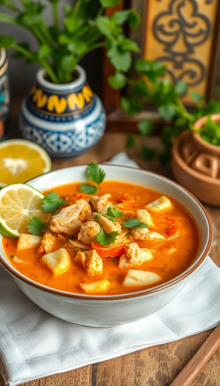 25 Mind-Blowing Chicken Noodle Soup Recipes You Need to Try Right Now! - 13. Thai Coconut Curry Chicken Noodle Soup