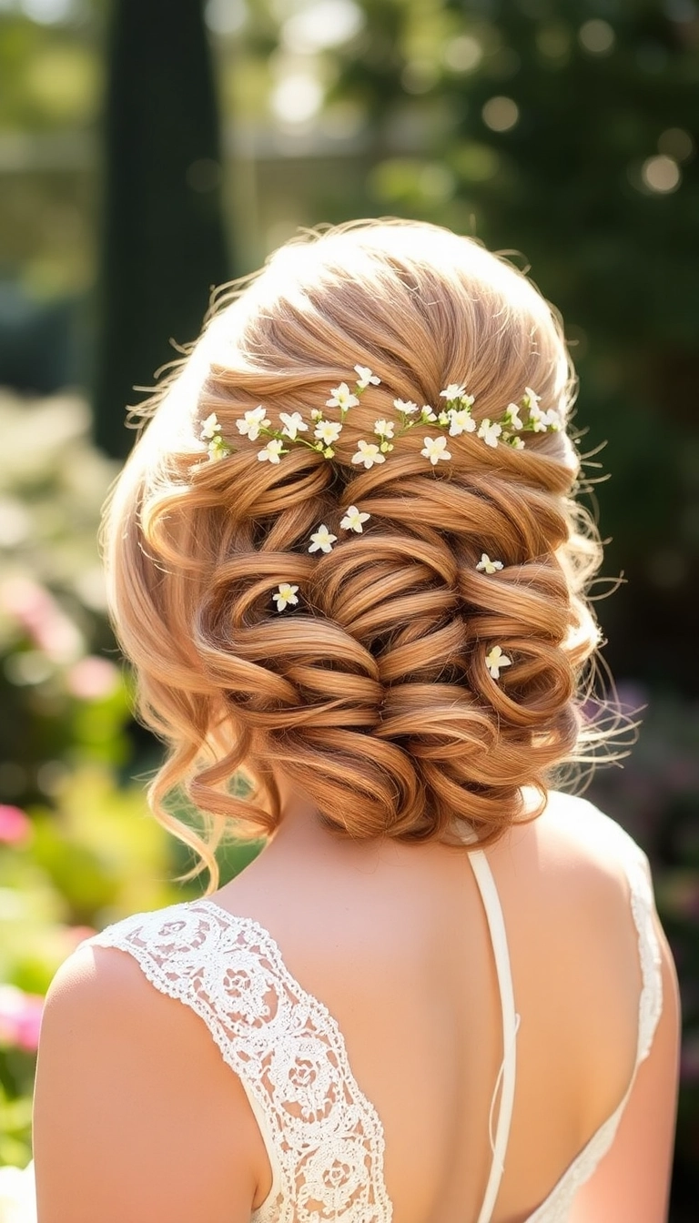 25 Romantic Wedding Hairstyles That Will Make Your Heart Melt (Especially #12!) - 1. Romantic Half-Up Half-Down Curls