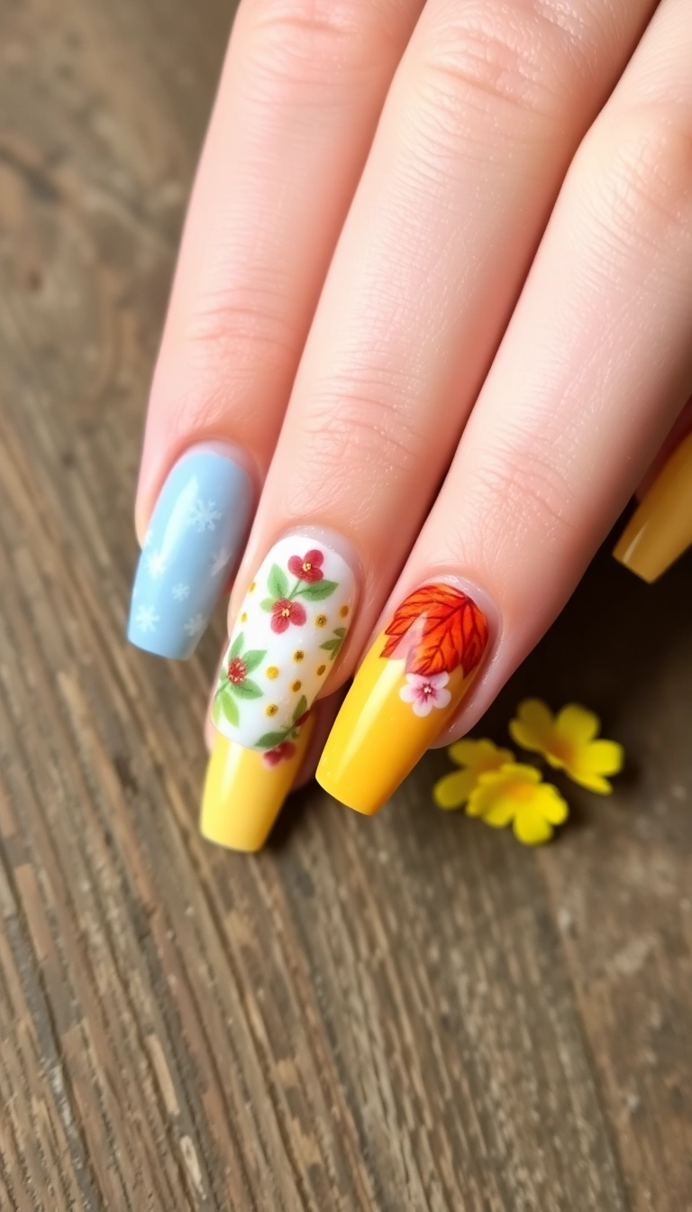 23 Gorgeous Acrylic Nail Ideas That'll Make Heads Turn (Especially #8!) - 18. Seasonal Themes