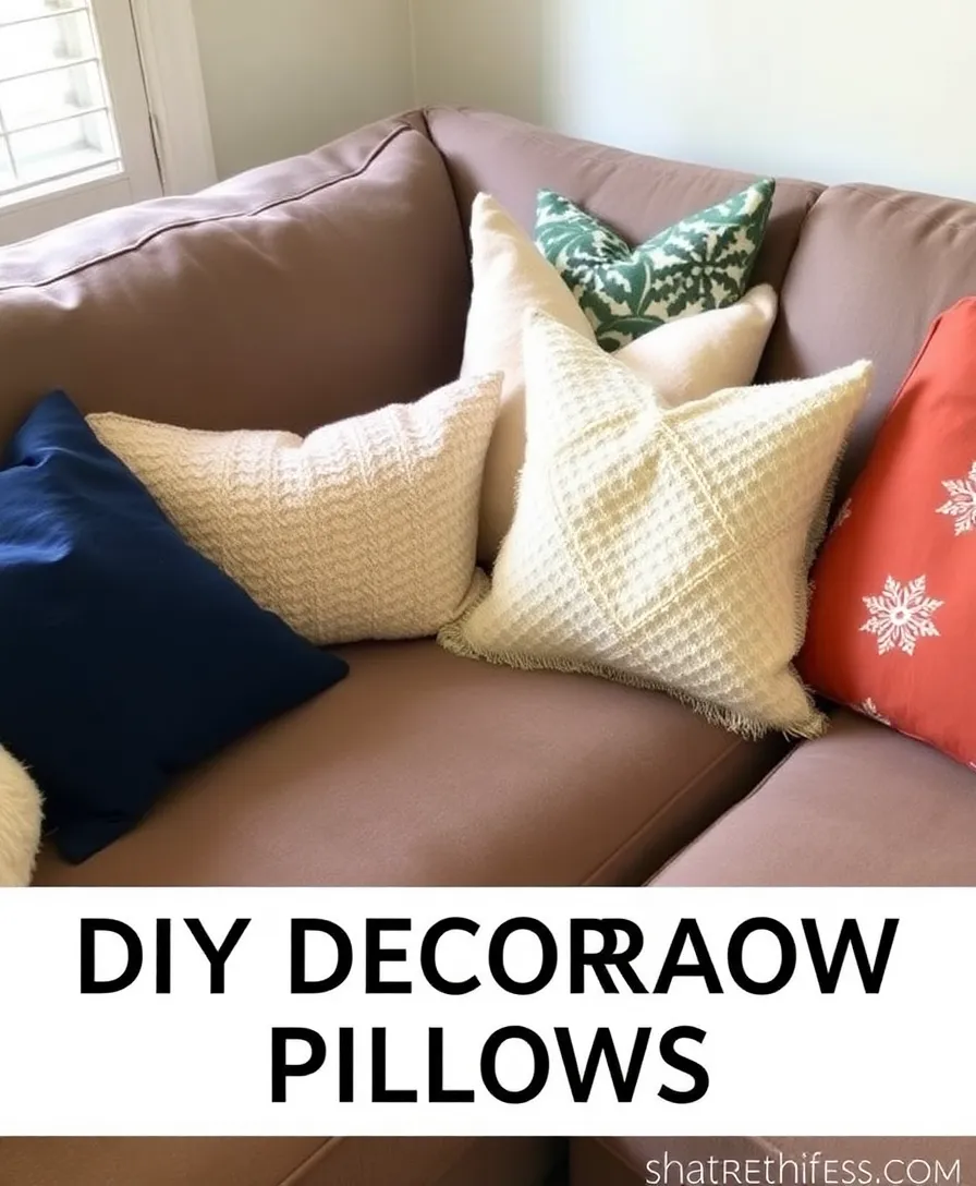 30 DIY Home Projects That'll Impress Your Friends (Even If You’re Not Crafty!) - 11. Decorative Throw Pillows