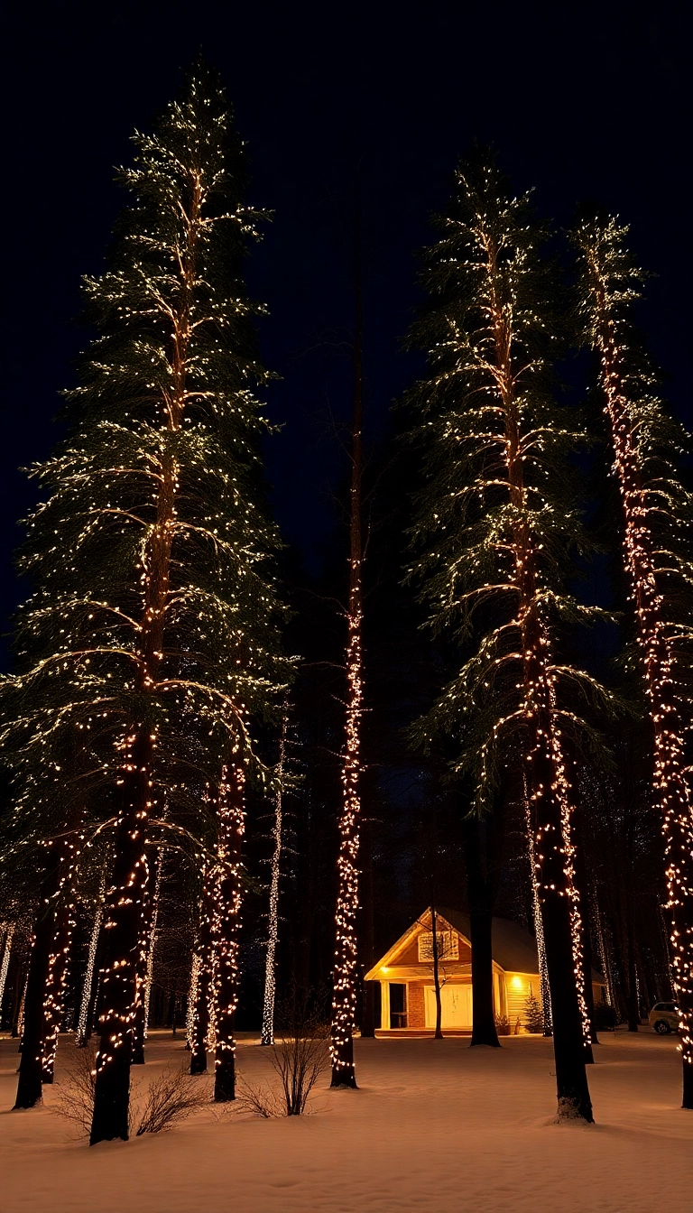 20 Jaw-Dropping Outdoor Christmas Decorations That'll Light Up Your Neighborhood! - 7. Twinkling Tree Displays