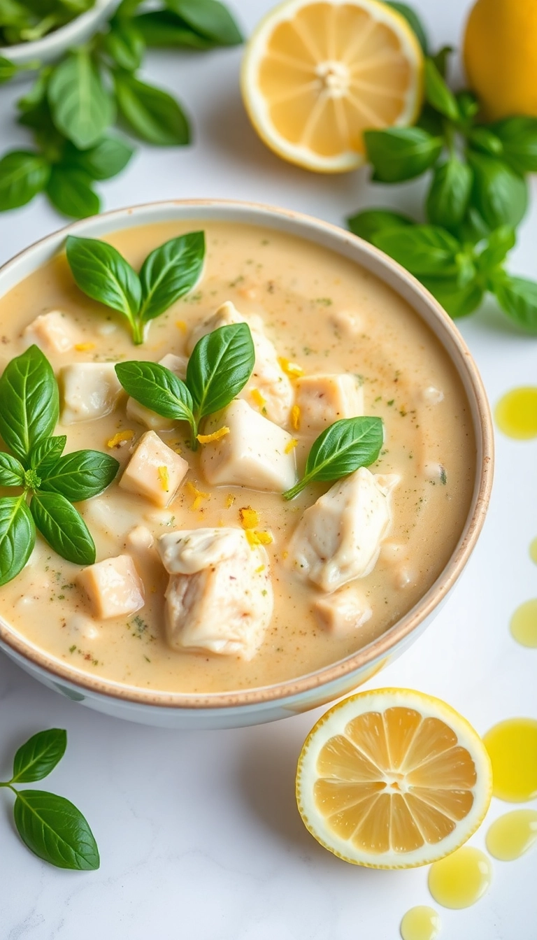 20 Creamy White Chicken Chili Ideas That'll Make Your Taste Buds Dance! - 13. Lemon Basil White Chicken Chili