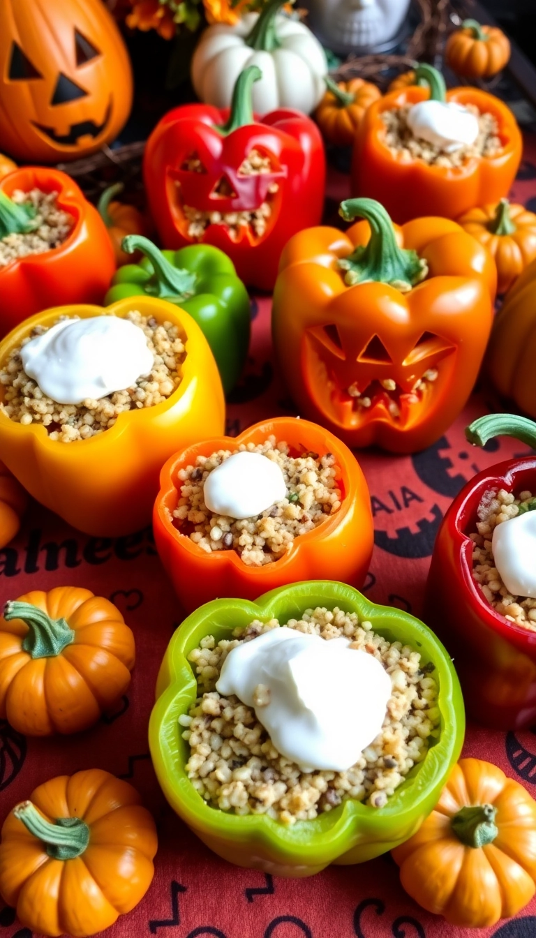 25 Spooky Dinner Ideas That'll Make Your Halloween Night Unforgettable! - 4. Pumpkin Stuffed Peppers