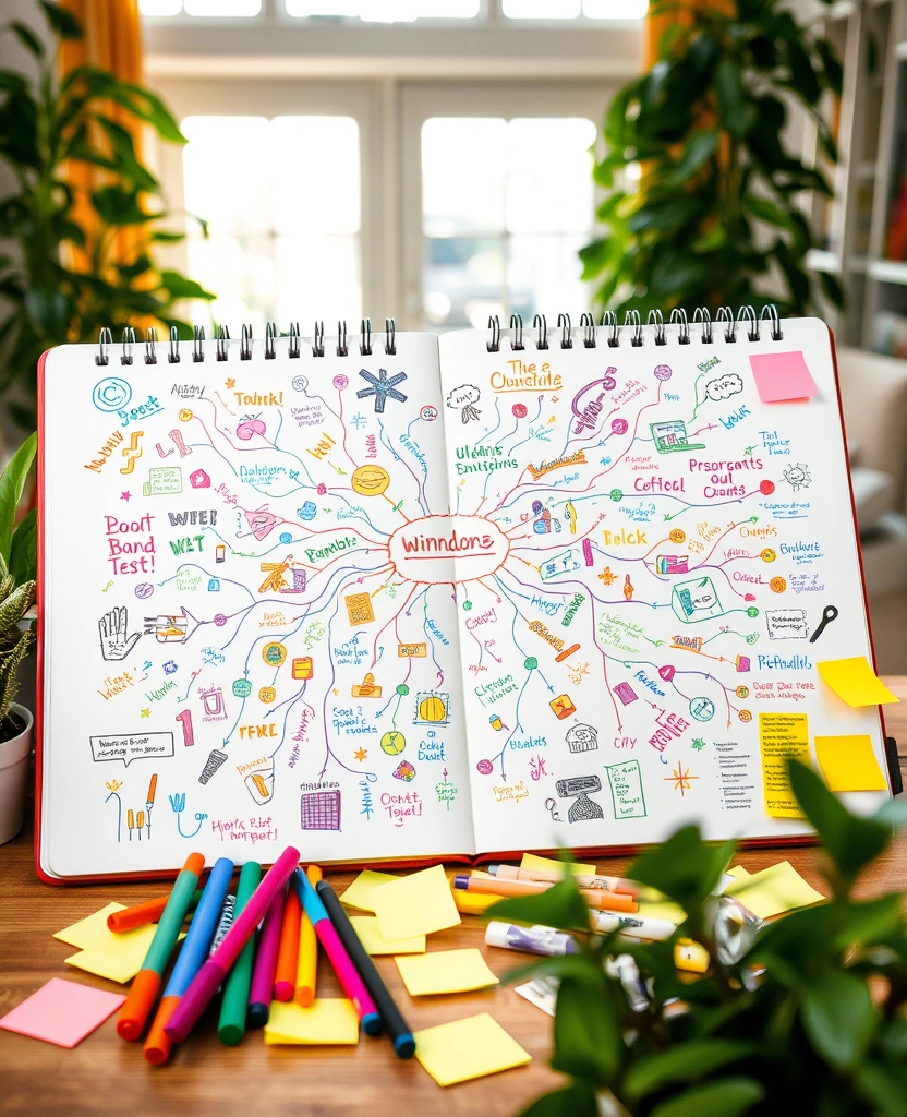 11 Mindfulness Journaling Activities That Will Spark Your Self-Discovery Journey (#4 Is a Game-Changer!) - 3. Mind Mapping: Visualizing Your Thoughts