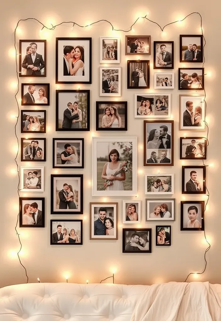 18 Romantic Valentine's Decor Ideas That'll Transform Your Home (Wait Until You See #14!) - 7. Romantic Photo Wall