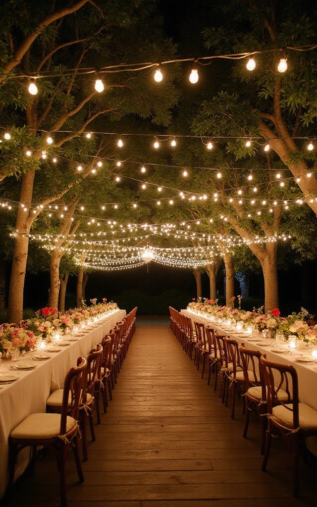 Explore 100 Wedding Decoration Ideas That Will Make Your Dream Day Come True! - 1. Magical Fairy Light Canopy