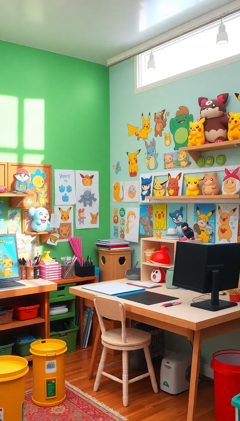 22 Pokémon Room Themes That Will Make Your Heart Go 'Pika Pika!' - 13. Pokémon Art Studio