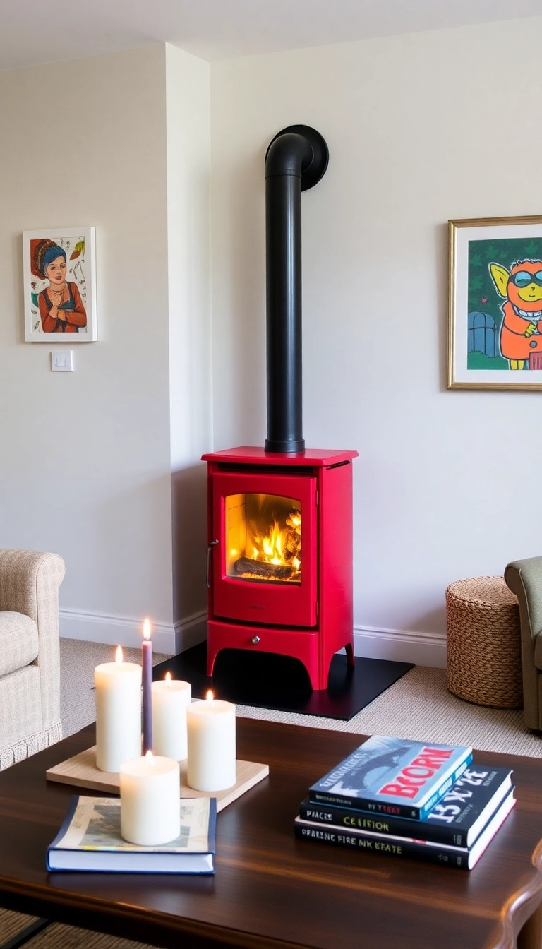 10 Cozy Wood Burning Stoves Ideas for Your Living Room (You'll Want to Snuggle Up with #4!) - 6. Chic Freestanding Stove