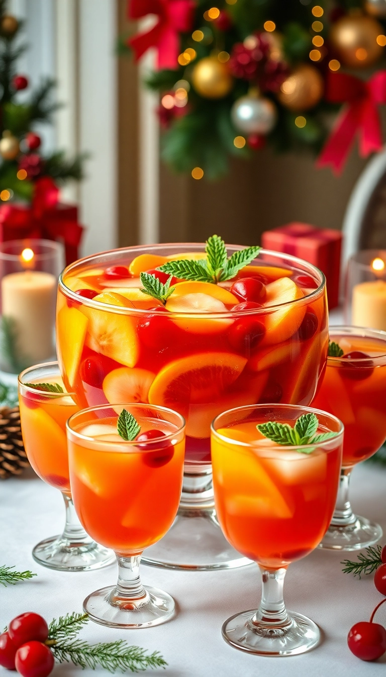 19 Christmas Drinks Ideas That'll Make Your Holiday Parties Sparkle! - 13. Festive Rum Punch