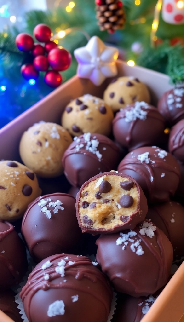 22 Christmas Cookies Ideas That'll Make Your Holidays Sweeter Than Ever! - 12. Chocolate Chip Cookie Dough Truffles