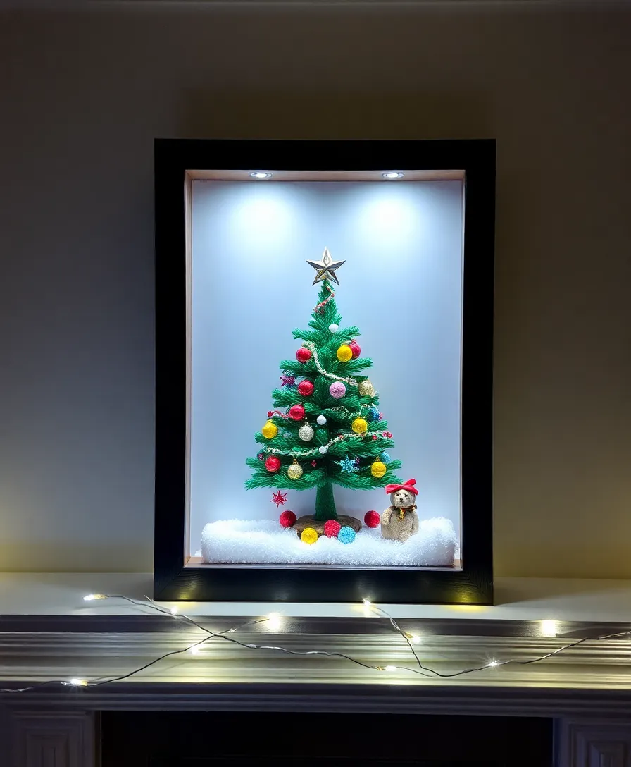 20 Festive Christmas Crafts You Can Make with the Kids (Get Inspired by #9!) - 17. Christmas Tree Shadow Box