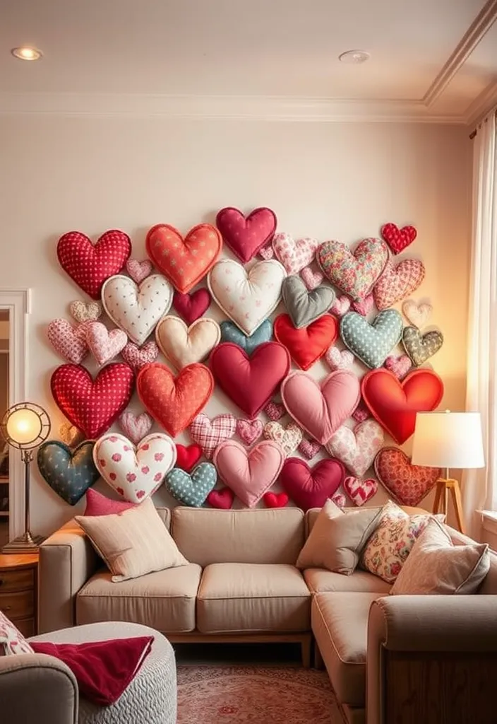 19 DIY Valentine's Day Wallpapers That Are So Easy to Create (You'll Want to Try #1!) - 11. Patchwork Heart Wallpaper