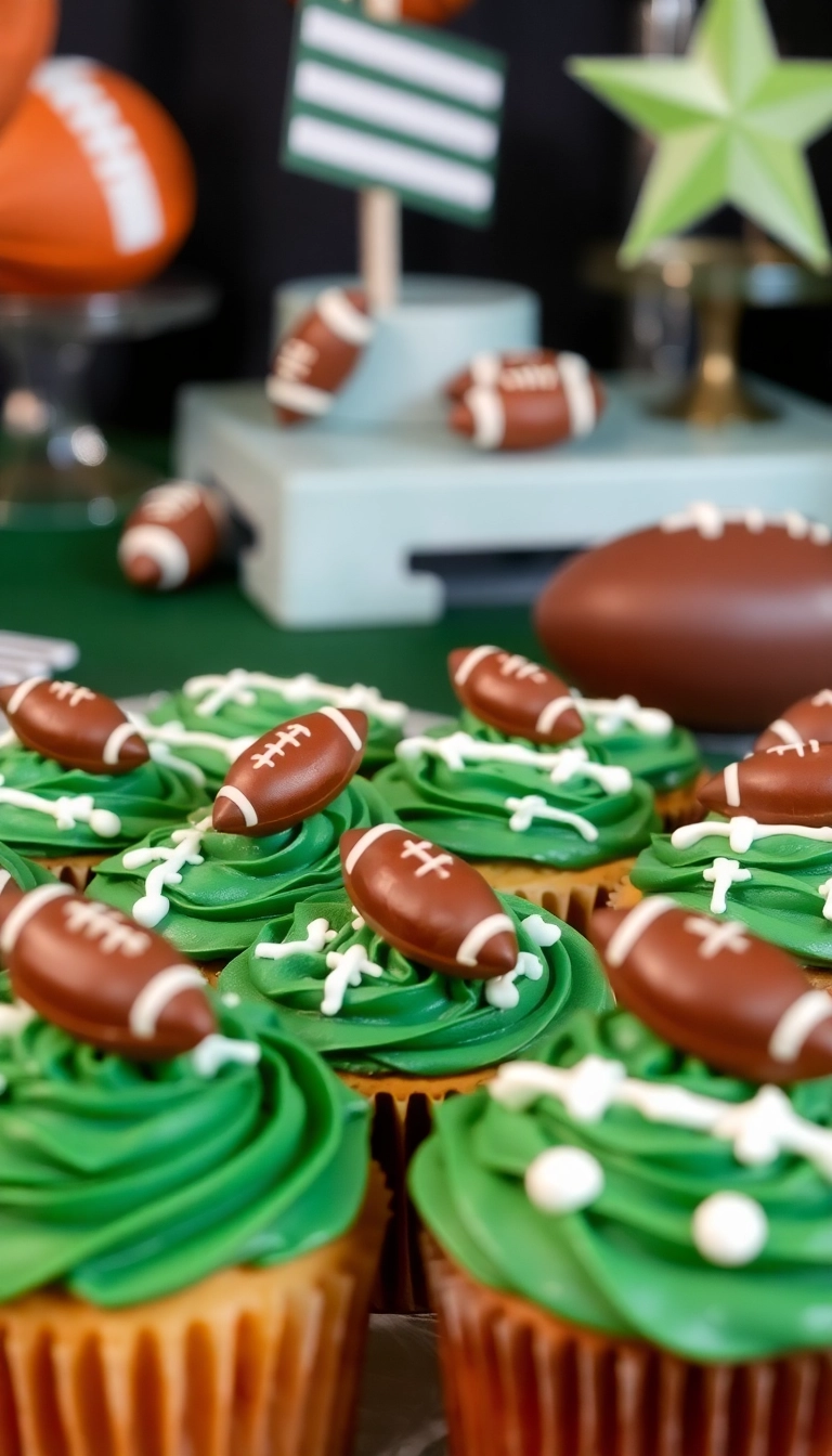 15 Epic Super Bowl Sunday Party Ideas That Will Steal the Show (You Won't Believe #7!) - 4. Football Field Cupcakes