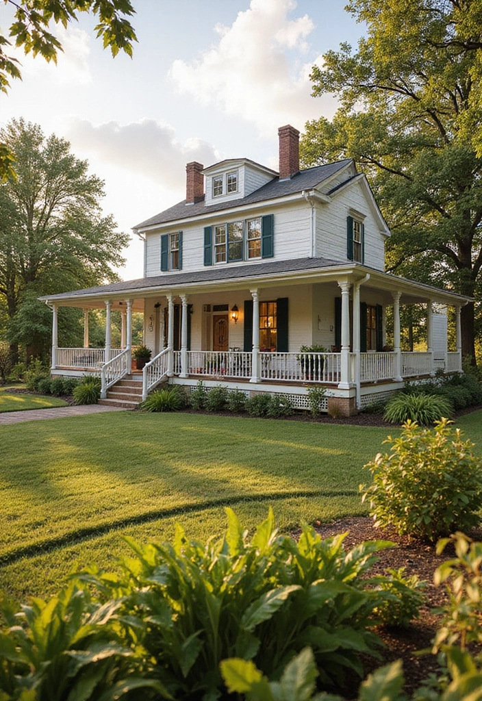 16 Energy-Efficient Traditional House Plans That Save You Money (You’ll Be Surprised by #3!) - 10. Farmhouse Colonial