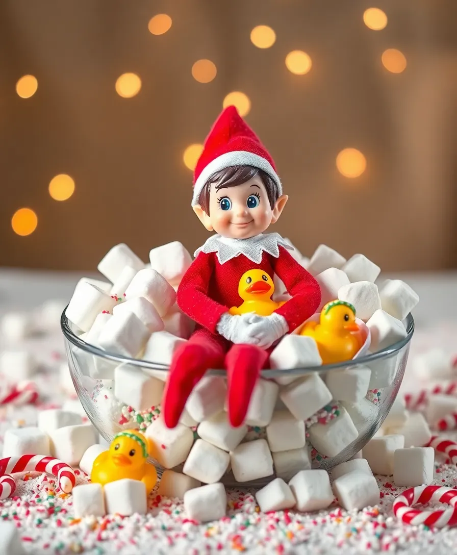 18 Easy Elf on the Shelf Ideas for Toddlers (Get Ready for Giggles with #14!) - 1. Elf in a Marshmallow Bath