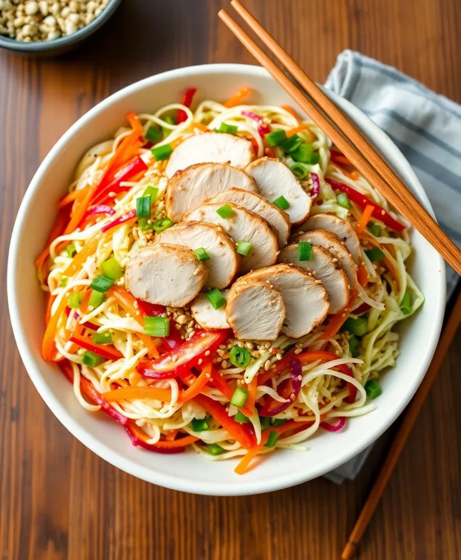 18 Mouthwatering Healthy Salads That'll Make You Forget All About Pizza (#6 Is a Must-Try!) - 6. Asian Sesame Chicken Salad (A Must-Try!)