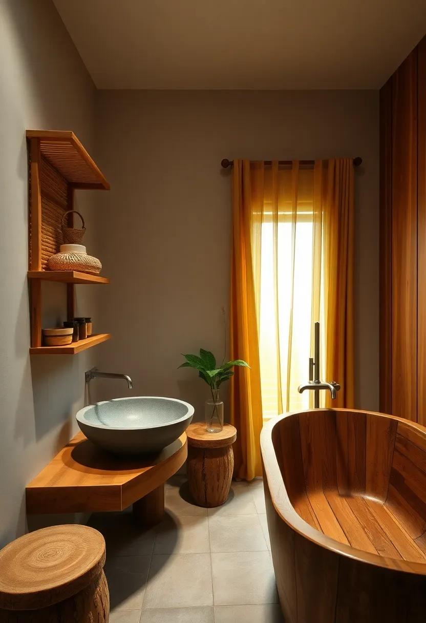 10 Bathroom Trends that will Transform Your Space into a Tranquil Oasis! - 5. Organic Materials