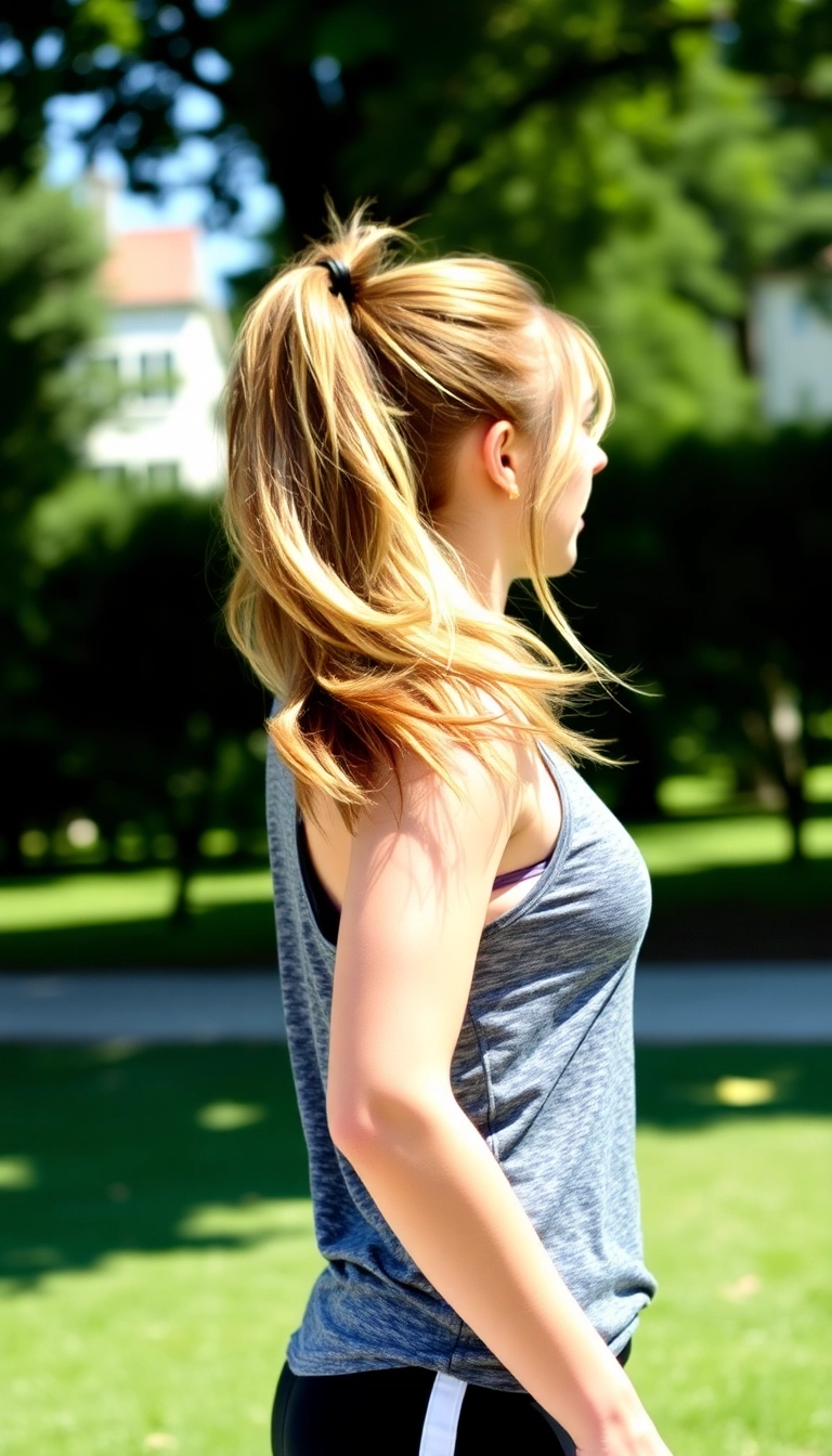 28 Medium Shag Hairstyles That Will Transform Your Look Instantly (You Won't Believe #15!) - 21. Layered Ponytail