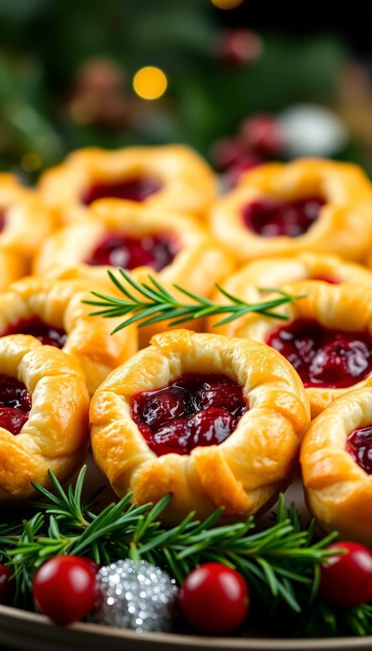 21 Festive Christmas Party Food Ideas That Will Wow Your Guests (You Won't Believe #10!) - 1. Cranberry Brie Bites