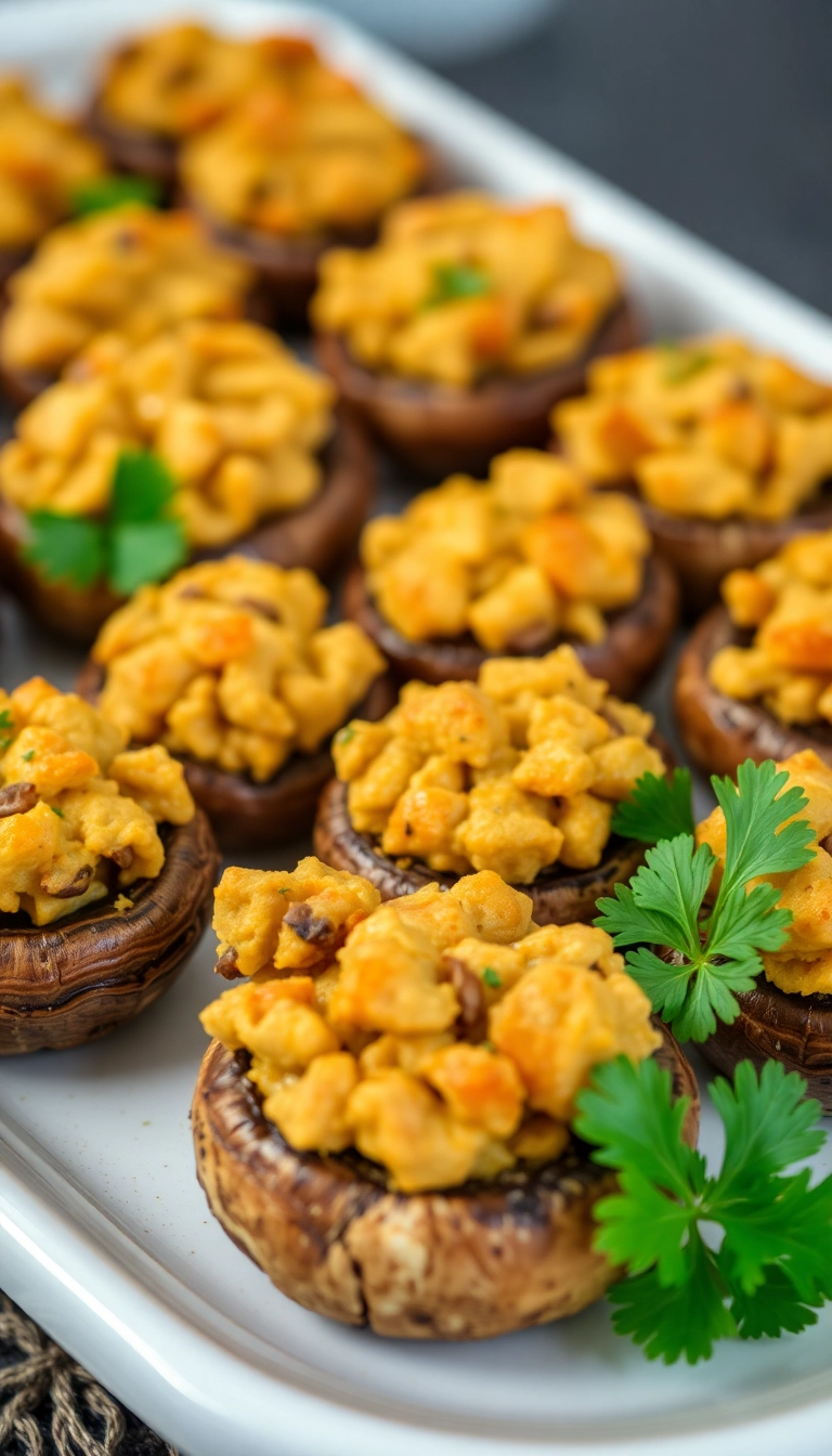 21 Festive Christmas Party Food Ideas That Will Wow Your Guests (You Won't Believe #10!) - 6. Stuffed Mushrooms