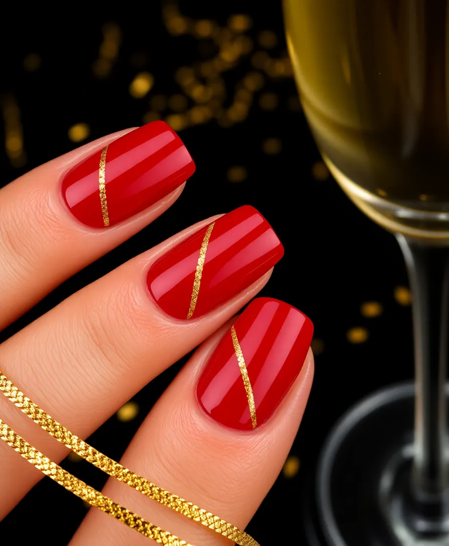 Glitter & Glam: Perfect New Year’s Nails for a Sparkling Start - 7. Radiant Rubies