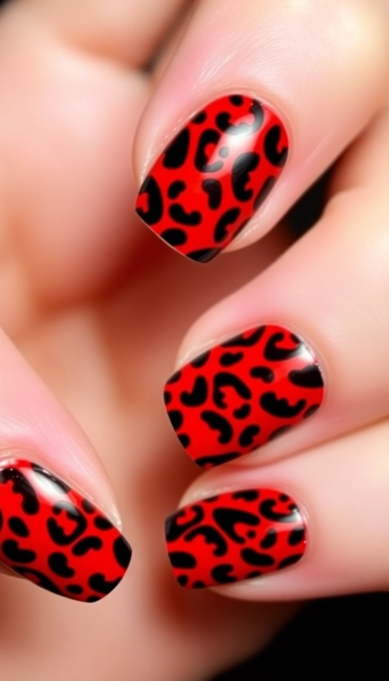 23 Fire Nail Inspirations That Will Ignite Your Creativity! - 4. Fiery Animal Prints