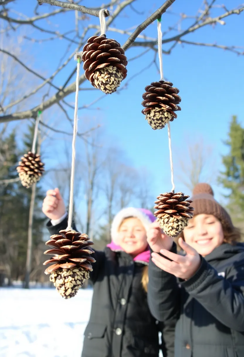 Winter Wonderland: January Preschool Crafts and Ideas This New Year! - 4. Pine Cone Bird Feeders