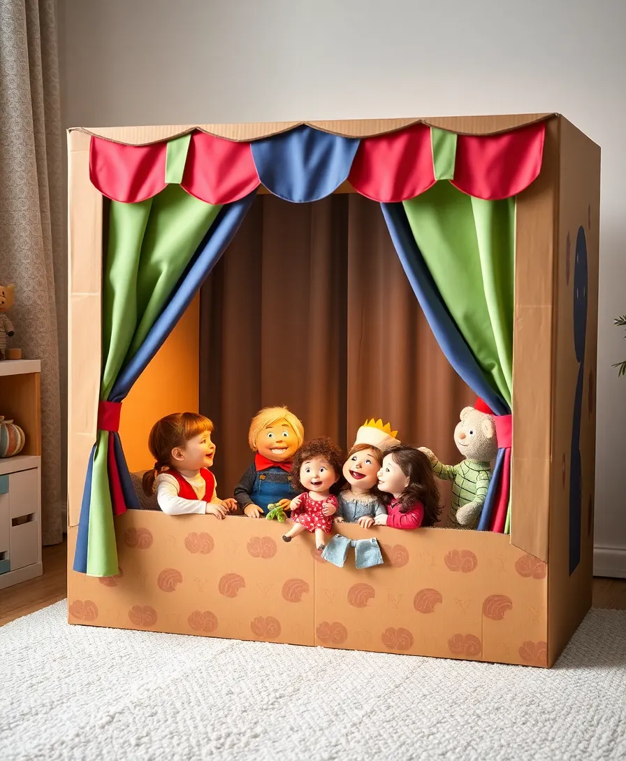 25 Adorable DIY Christmas Gifts for Kids That They'll Treasure Forever! - 4. Handcrafted Puppet Theatre