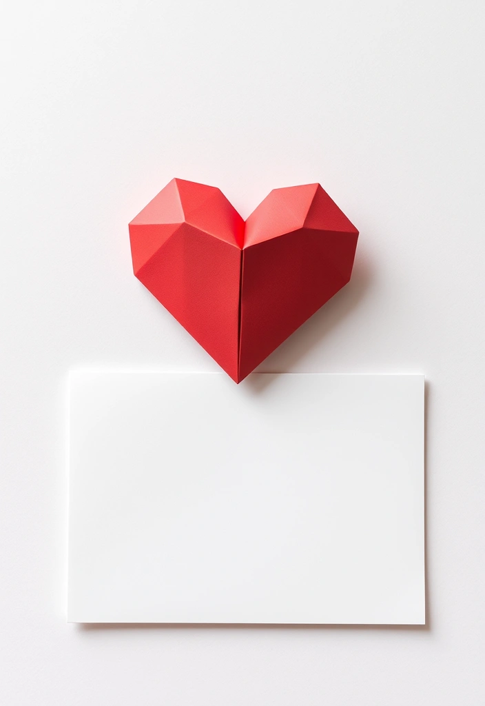 10 DIY Valentine Cards You Can Make in 10 Minutes (Your Love Will Adore #5!) - 6. Origami Heart Card