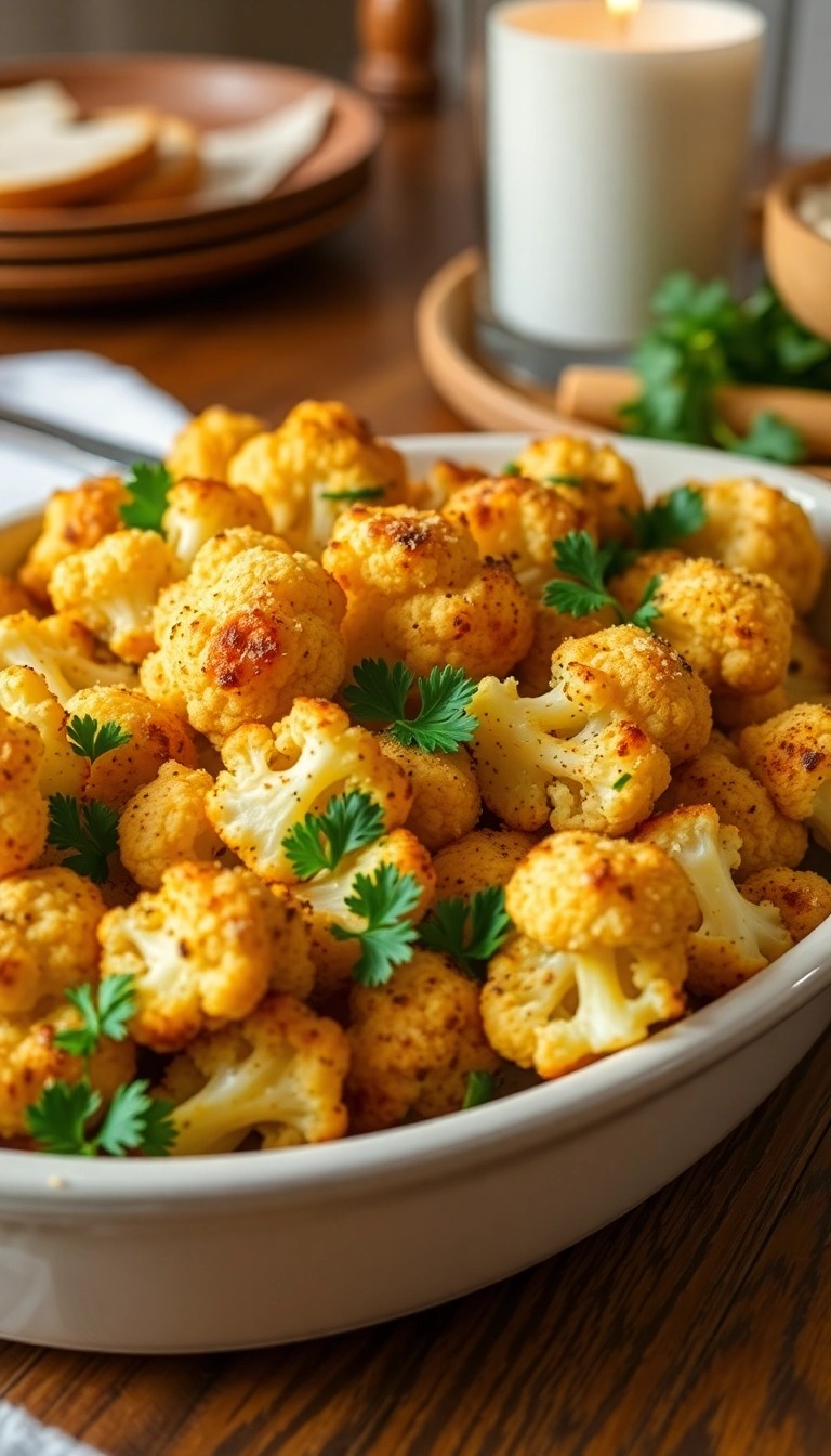 20 Cozy Winter Dinner Recipes That Will Warm Your Heart (You Won't Believe #5!) - 19. Garlic Parmesan Roasted Cauliflower