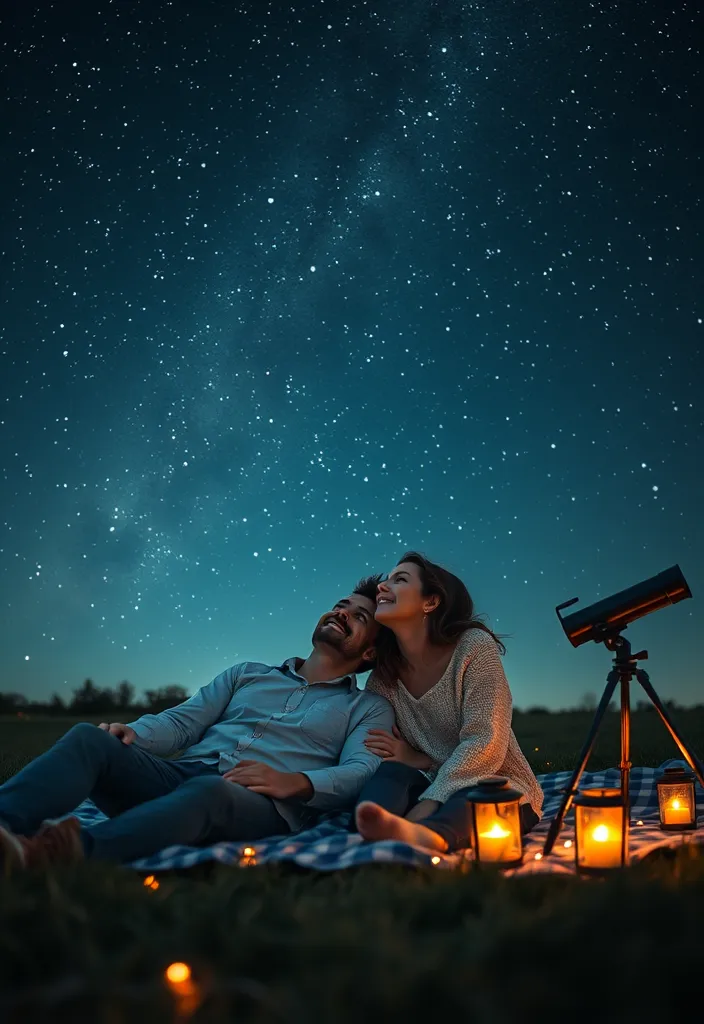 Take Your Love Outside: 8 Outdoor Valentine's Photoshoot Ideas You Can't Miss! - 8. Stargazing Night