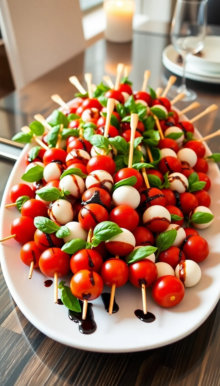 21 Christmas Party Food Ideas That Will Steal the Show (You Won't Believe #10!) - 6. Caprese Skewers